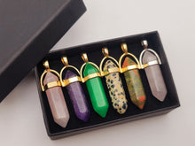 Load image into Gallery viewer, Gift set 6 Pc Natural Crystal Pendant Set Assorted Gift Set of pendants.