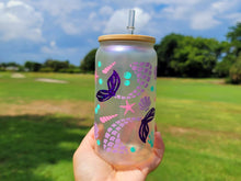 Load image into Gallery viewer, Glitter Shinny 16 OZ Mermaids & Unicorns / Sea Lover Iced Coffee Cup