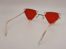 Load image into Gallery viewer, Red Retro Triangle Cat Eye Sunglasses | Cateye Sunglasses Vintage