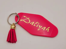 Load image into Gallery viewer, Personalized Keychain Retro Motel Keychain Gifts for Women Bridesmaid
