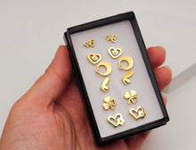 Load image into Gallery viewer, Surgical steel stud earrings set | tarnish free earrings Hypoallergenic earrings Trendy