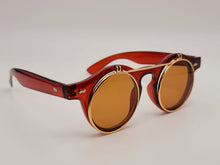 Load image into Gallery viewer, Steampunk Goggles Glasses Round Sunglasses Emo Retro Vintage