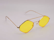 Load image into Gallery viewer, Popular Fashion Medium Rhombus Unisex Luxury Sunglasses Vintage Yellow Color