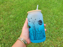 Load image into Gallery viewer, Mushroom Beer Can Glass | Boho Mushroom Coffee Glass | Aesthetic Coffee Glass | 16 oz