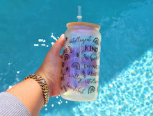 Load image into Gallery viewer, Glitter Shinny 16 OZ Daily Affirmations Glass Can Motivation