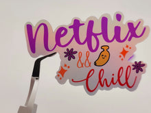 Load image into Gallery viewer, Holographic Waterproof 90s Nostalgia Netflix & Chill