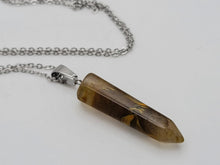 Load image into Gallery viewer, Elegant Silver Tone Agate Point Necklace Gift for him Gift for her