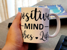 Load image into Gallery viewer, Positive Mind 0 Vibes Life Floral Mug Personalized Gifts For Her Bridesmaid Gifts