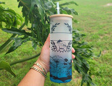 Load image into Gallery viewer, Mushroom Beer Can Glass | Boho Mushroom Coffee Glass 24 OZ