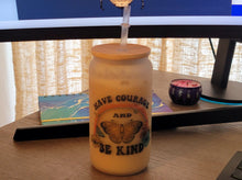 Load image into Gallery viewer, Have Courage & Be Kind Butterfly Beer Can Glass | Boho Butterfly Coffee Glass 16 oz