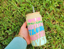 Load image into Gallery viewer, Positive Beer Can Glass |Floral Beer Can Glass |Aesthetic Coffee Glass| Color Changing