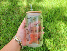 Load image into Gallery viewer, Spooky Glow in dark UV Activated Glow Beer Can Glass |Aesthetic Coffee