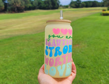 Load image into Gallery viewer, Positive Beer Can Glass |Floral Beer Can Glass |Aesthetic Coffee Glass| Color Changing