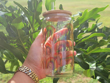 Load image into Gallery viewer, Rainbows & Hearts Cup Iced Coffee Cup Glass - Retro Glass Jar