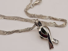 Load image into Gallery viewer, 100% Genuine Natural Moldavite Dainty Delicate Ribbon Locker Necklace