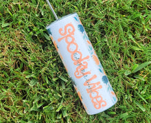 Load image into Gallery viewer, Halloween Tumbler, Spooky Vibes Tumbler, Pumpkin Tumbler