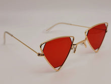 Load image into Gallery viewer, Red Retro Triangle Cat Eye Sunglasses | Cateye Sunglasses Vintage