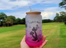 Load image into Gallery viewer, Mushroom Beer Can Glass | Boho Mushroom Coffee Glass | Aesthetic Coffee Glass