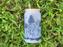 Load image into Gallery viewer, Color Changing Mushroom Beer Can Glass | Boho Mushroom Coffee Glass