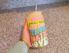 Load image into Gallery viewer, Positive Beer Can Glass |Floral Beer Can Glass |Aesthetic Coffee Glass| Color Changing