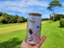 Load image into Gallery viewer, Spooky Glow in dark UV Activated Glow Beer Can Glass |Aesthetic Coffee