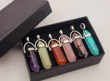 Load image into Gallery viewer, Gift set 6 Pc Natural Crystal Pendant Set Assorted Gift Set of pendants.
