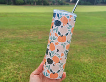 Load image into Gallery viewer, Halloween Tumbler, Spooky Vibes Tumbler, Pumpkin Tumbler