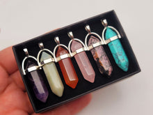 Load image into Gallery viewer, Gift set 6 Pc Natural Crystal Pendant Set Assorted Gift Set of pendants.