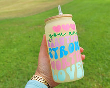 Load image into Gallery viewer, Positive Beer Can Glass |Floral Beer Can Glass |Aesthetic Coffee Glass| Color Changing