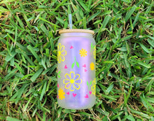 Load image into Gallery viewer, Glittery & Shiny Daisy Cup Iced Coffee Cup Glass