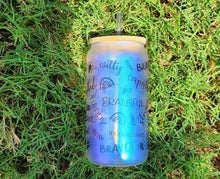 Load image into Gallery viewer, Glitter Shinny 16 OZ Daily Affirmations Glass Can Motivation