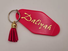 Load image into Gallery viewer, Personalized Keychain Retro Motel Keychain Gifts for Women Bridesmaid