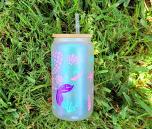 Load image into Gallery viewer, Glitter Shinny 16 OZ Mermaids & Unicorns / Sea Lover Iced Coffee Cup