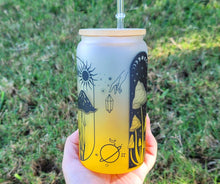Load image into Gallery viewer, Mushroom Beer Can Glass | Boho Mushroom Coffee Glass | Aesthetic Coffee Glass | 16 oz