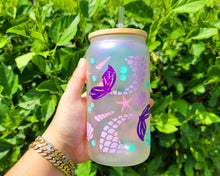 Load image into Gallery viewer, Glitter Shinny 16 OZ Mermaids & Unicorns / Sea Lover Iced Coffee Cup