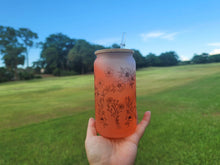 Load image into Gallery viewer, Changing Color Cute Flower Beer Can Glass |Floral Beer Can Glass |Aesthetic | 16 oz