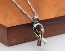 Load image into Gallery viewer, 100% Genuine Natural Moldavite Dainty Delicate Ribbon Locker Necklace