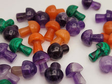 Load image into Gallery viewer, One Tumbled Mushroom crystal Grade A++ Malachite, Carnelian, Amethyst
