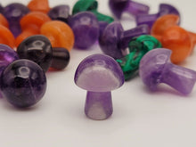 Load image into Gallery viewer, One Tumbled Mushroom crystal Grade A++ Malachite, Carnelian, Amethyst