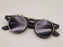 Load image into Gallery viewer, Steampunk Goggles Glasses Round Sunglasses Emo Retro Vintage