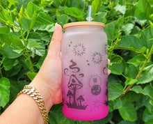 Load image into Gallery viewer, Mushroom Beer Can Glass | Boho Mushroom Coffee Glass | Aesthetic Coffee Glass