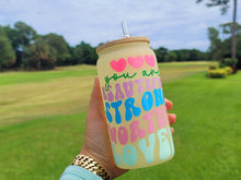 Load image into Gallery viewer, Positive Beer Can Glass |Floral Beer Can Glass |Aesthetic Coffee Glass| Color Changing