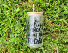 Load image into Gallery viewer, Motivational Glow in dark UV Activated Glow Beer Can Glass 16 oz Motivational