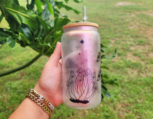 Load image into Gallery viewer, Mushroom Beer Can Glass | Boho Mushroom Coffee Glass | Aesthetic Coffee Glass | 16 oz