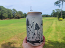 Load image into Gallery viewer, Color Changing Mushroom Beer Can Glass | Boho Mushroom Coffee Glass