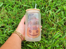 Load image into Gallery viewer, Spooky Glow in dark UV Activated Glow Beer Can Glass |Aesthetic Coffee Glass| 16 oz Halloween Coffee