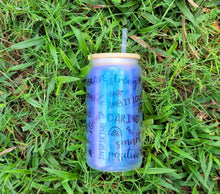 Load image into Gallery viewer, Glitter Shinny 16 OZ Daily Affirmations Glass Can Motivation