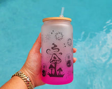 Load image into Gallery viewer, Mushroom Beer Can Glass | Boho Mushroom Coffee Glass | Aesthetic Coffee Glass