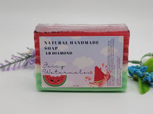 Load image into Gallery viewer, Watermelon Sorbet Handmade Soap Exfoliating Soap Goat's Milk Glycerin Soap