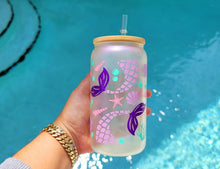 Load image into Gallery viewer, Glitter Shinny 16 OZ Mermaids & Unicorns / Sea Lover Iced Coffee Cup